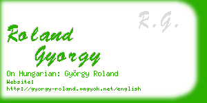 roland gyorgy business card